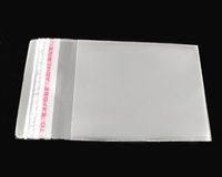 HOUSWEETY 200PCS Clear Resealable Self Adhesive Sealing Plastic Bags 4x6cm