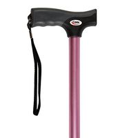 Carex Soft Grip Walking Cane - Height Adjustable Cane With Wrist Strap - Latex Free Soft Cushion Handle, Pink