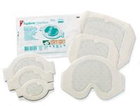 3M Tegaderm Absorbent Clear Acrylic Dressing - 4.4" x 5" Medium Oval, 2.4" x 3" Pad - Box
