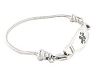 N Style ID Women's Beaded Pan-Dorra Style PRE-Engraved"Type 2 Diabetes" Medical Id Bracelet - Black 8.25