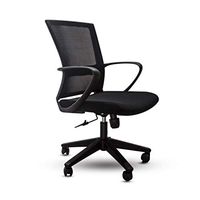 ZLFLD Office Chair White Dining Chair Back Computer System Desk Office Chair Conference Chair Back Hospitality Chair Back Armchair Office Chair (Color : Black)