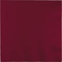 Creative Converting Paper Napkins, 3-Ply Luncheon Size, Burgundy Color, 50-Count Packages (Pack of 5)
