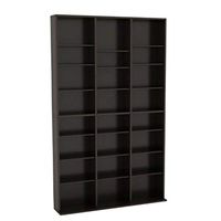 Bowery Hill 72" Triple Slim Multimedia Storage Rack in Espresso