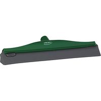 Vikan 77162 Rubber Polypropylene Frame Ceiling Single Blade Squeegee, 16", Green