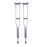 Alloeliey Crutches, Lightweight Underarm Crutches, Portable Crutches for The Elderly, Height Adjustable Underarm Crutches,Medium,157to178cm