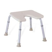 Bath Stool Bathing Chair U-Shaped Bath Stool Bathroom Stool Elderly Pregnant Women Shower Stool Elderly Bath Bench Bathing Stool Folding (Color : White)