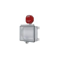 SAFETY TECH INTERNATIONAL STI STI-7522 Protective Cabinet w/CABNET STOP SIGN ALARM KEY LOCK CLEAR