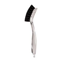 Casabella Scrub Brush, Clear with Black Bristles