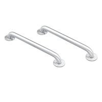 Moen 8718 Home 18-Inch Bathroom Grab Bar, Stainless with Moen 8732 Home 32-Inch Bathroom Grab Bar, Stainless