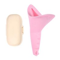 Exceart Female Urination Device Portable Women Standing Pee Compact Silicone Pee Funnel Cups Chamber Pots for Hospital Home Travel Outdoor Hiking Pink
