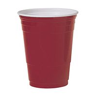 SCCP16RLR - Solo P16RLR Red Plastic Party Cup, 16 Ounce