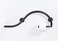 Lifeline Bathroom Grab Bar with Toilet Paper Holder - Luna Design | Left Hand | Matte Black