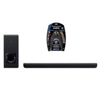 Yamaha YAS-209 2.1-Channel Sound Bar with Wireless Subwoofer and Alexa Built-in, Black - with Monster Cable Black Platinum High Speed 9' HDMI Cable