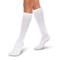 Therafirm Core-Spun 30-40mmHg Firm Graduated Compression Support Knee High Socks (White, Small)