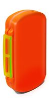 Easy Open Multi-Day 6 Compartment Plastic Pills/Vitamins Pill Organizer Box, Jewelry Box. (Orange)