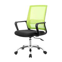 ZLFLD Office Chair Office Swivel Chair Tubular Waterproof Hard Comfort Computer System Chair Back Room Bedroom Study Office Office Chair (Color : Green)