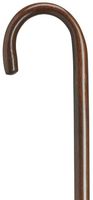 Walking Cane Walnut Round Nose Crook Handle Hospital Cane, 7/8" Diameter Hardwood Shaft, 42" Long w/Rubber tip.