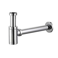 Siphon Tube, Sink Bottle Washbasin Siphon Odour Trap Bathroom Chrome Basin Sink Tap Bottle Waste Trap with Extension Tube Pop up Drain Waste and Siphon (White)