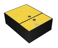 Gift Box Yellow Karma 12x9x4 Pop up in Seconds Comes with Decorative Tassel, Greeting Card, and Tissue Paper - No Glue or Tape Required