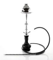 1 hose 22" Black Hookah shisha nargila bar narguile nargile glass water Vase new