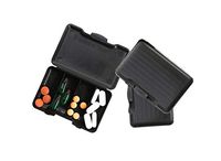 Jet Black - Slim Traveler Pill Box - Small Pill case for Travel, Purse, Bag, Pocket (3 Pack, Jet Black)