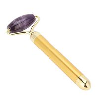 Jade Roller for Face Neck Massage, Natural Amethyst Jade Stone Guasha Massage Roller Tool, For Creating Charming Body Curve