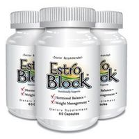 Estroblock - 3-Pack 180 Capsules Total - DIM & Indole 3-Carbinol for Natural Hormonal Hormone Balance, Acne - Anti Toxic Estrogen Aromatase Inhibitor Blocker. Soy-Free, Dairy-Free, Non-GMO (3)