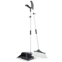 Broom and Dustpan With Long Handle Telescopic Up Broom Set Non-stick Hair Extra Long Handle Multi-Function Soft Brush Broom and Dustpan Home Kitchen Office Schools Garden Cleaning Tools