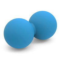 Isafish Peanut Massage Ball Silicon Double Lacrosse Ball for Myofascial Release Trigger Point Therapy Muscle Knots Yoga Therapy Blue