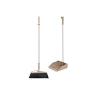 Broom and Dustpan With Long Handle Telescopic Up Windproof Stainless Steel Rod Non-stick Hair Broom And Dustpan Rotatable Non-Slip Handle Soft Brush Broom Set Suitable For Home Kitchen Lobby Floor Gar