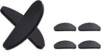 Mini Skater 2 Pair 1mm Sunglasses Nose Pad Covers Self Adhesive Anti Slip Silicone Grips Sticky Soft Backing Comfortable Pad for Spectacles Eyeglasses Reading Glasses (Black)