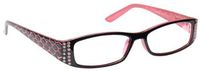 The Reading Glasses Company Pink & Black Readers Designer Style Womens Ladies Spring Hinges R1-4 +3.50