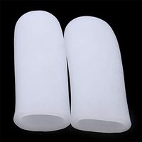 YouCY 2Pcs Thumb Protector Toe Protector Fingertips Protector Finger Protection Foot Blister Protect Feet Foot Pain Relief Foot Care Foot Care,White Plus Long (for Four Fingers)