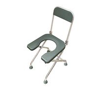 YXMxxm Folding Bedside Commode,Shower Bedside Commode Chair with Padded Seat,Aluminum Portable Bedside Commode Shower Chair