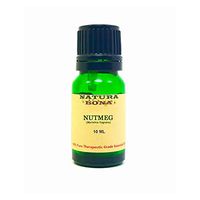 Essential Oil - 100% Pure Natural, Premium Therapeutic Grade Oil in a 10ml UV Protected Green Glass Euro Dropper Bottle. (Nutmeg)
