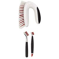 OXO Good Grips All Purpose Scrub Brush Good Grips Deep Clean Brush Set, Orange
