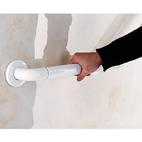 WZHONG Bathroom Grab Bar, Shower Handle Balance Bar, Safety Hand Rail Support for Tub, Senior Assist Bath Handle, Non Skid Nylon and Stainless Steel (Color : White, Size : 45x45cm)