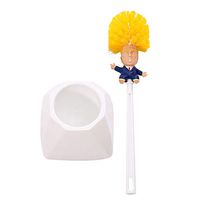 d1HhgJ Trump Toilet Brush Funny Gag Toilet Cleaning Tool,Original Trump Toilet Brush Set (Toilet Brush + Base) White Cheer