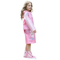 Smoxx Children Rain Ponchos,Waterproof Rain Poncho for Kids,Portable Reusable Raincoat for Boys and Girls Ages 6-12,for School,Camping,Emergency