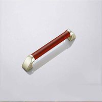 QTMHT Wooden Grab Bar, Solid Wood Bathroom Safety Bath Handle Bathtub Assist Support Balance, Wall Mount Fittings, for Handicap Elderly Injury Pregnant Woman,Red,34cm