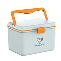 Portable Medical First Aid Kit Box Organizer Medicine Box Household Children's Family Loaded Storage Box Outpatient Emergency Size 31 * 21.5 * 22CM,Blue