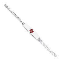 Sterling Silver Medical ID Anchor Link Bracelet