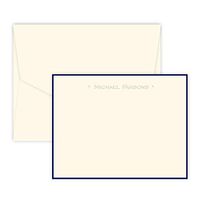 Personalized One-Line Embossed Correspondence Card (Ivory)