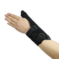 Exceart Thumb Splint Wrist Brace Stabilizer Brace for Tendonitis Arthritis Sprains Forearm Support Cast Black (Left, Size M)
