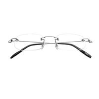 Rimless Rectangular Reading Glasses Premium Lenses Readers Spring Hinges Crystal Clear Vision