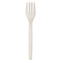 Eco-Products Plantware Renewable and Not Compostable Fork - 7 inch - Case of 1000