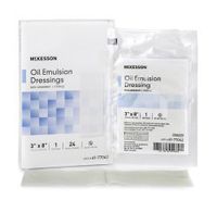 Oil Emulsion Impregnated Dressing, McKesson, 3 X 8 Inch Acetate Gauze USP White Petrolatum/Mineral Oil Sterile, 61-77042 - ONE Dressing