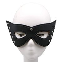 JETEHO PU Leather Blindfold Eye Cover Sleep Flirting Cat Face Mask for Women