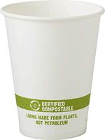 World Centric's 100% Biodegradable, 100% Compostable Paper PLA-Lined 8 Ounce Coffee Cup (Package of 200)