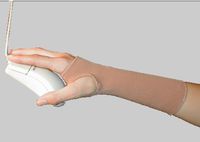 Alpha Medical Compression Support Wrist and Hand Brace, 4-Way Stretch (Medium, Beige)